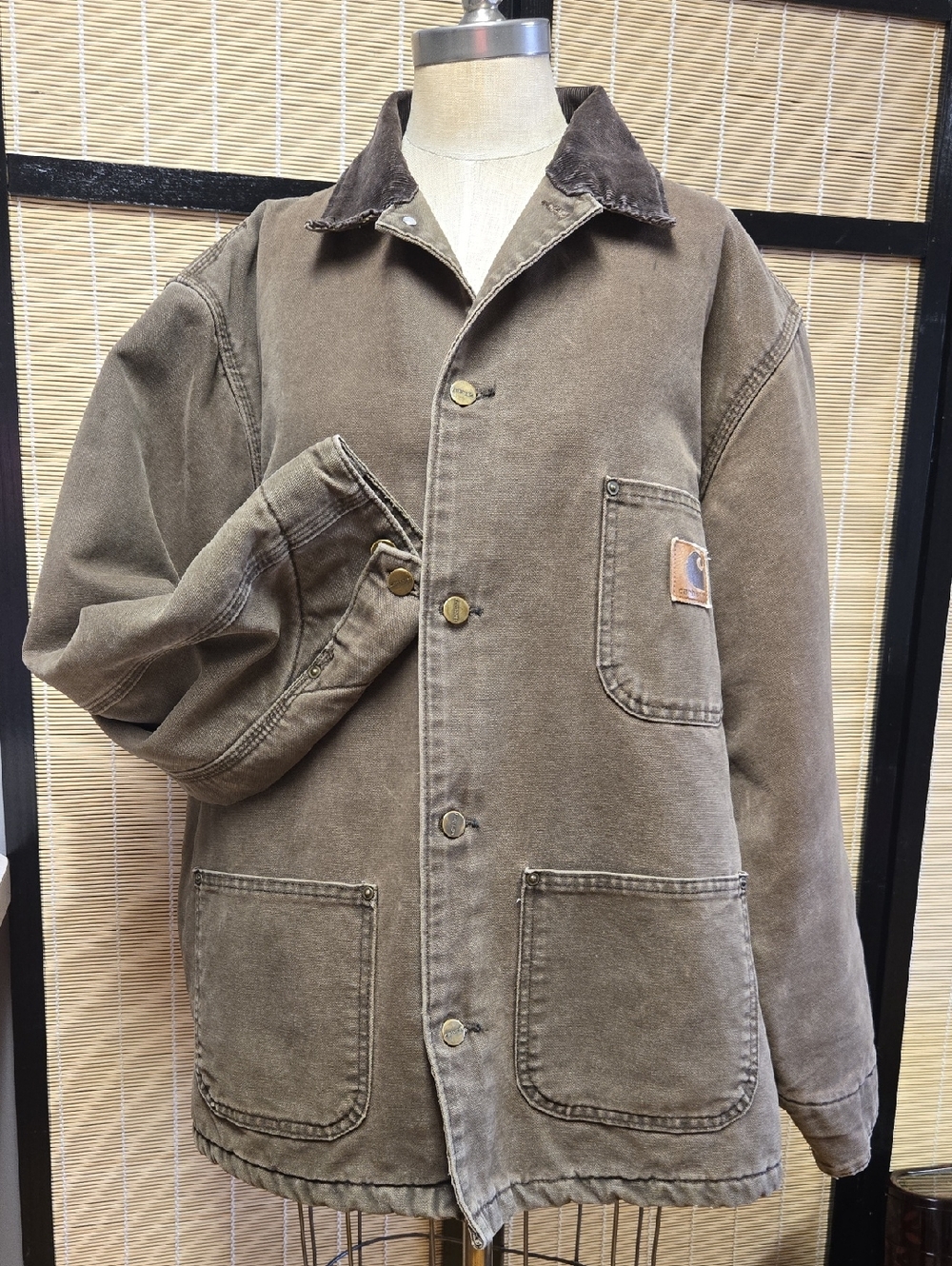 Vintage Carhartt Brown Blanket Lined Chore Coat